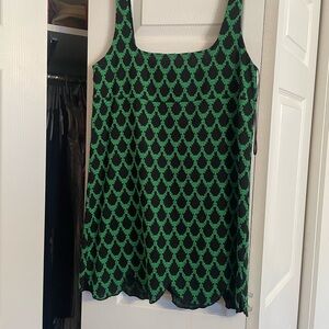 Zara Green and Black Mini Dress